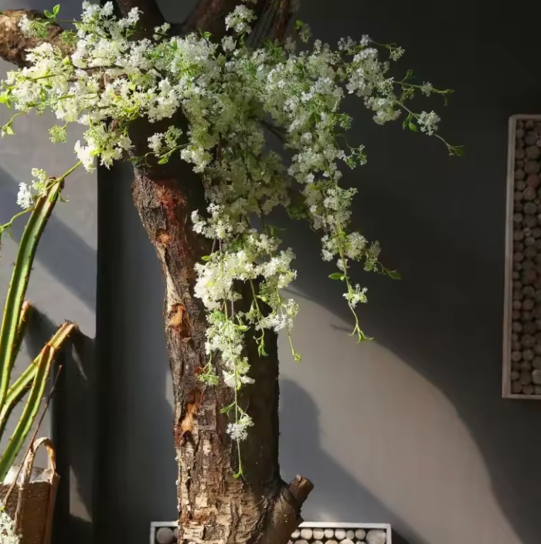 konstgjorda Snow Willow blommor 9st