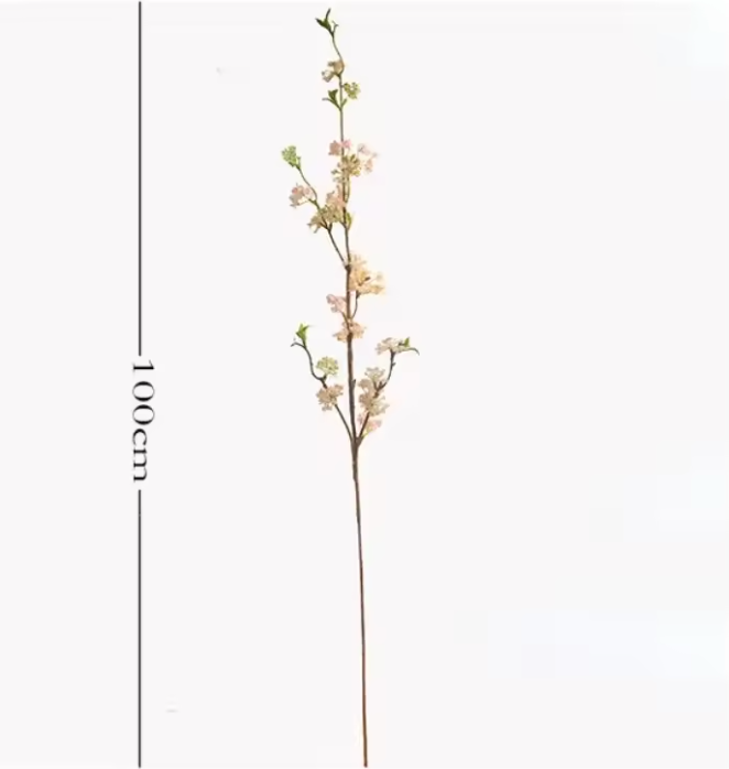 konstgjorda Snow Willow blommor 9st