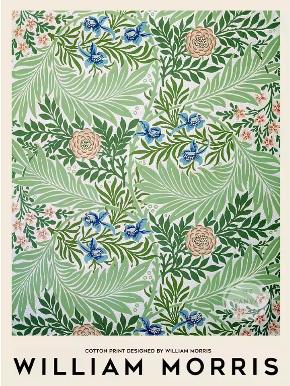 HERITAGE Canvastavla Blomstermotiv Abstrakt grön