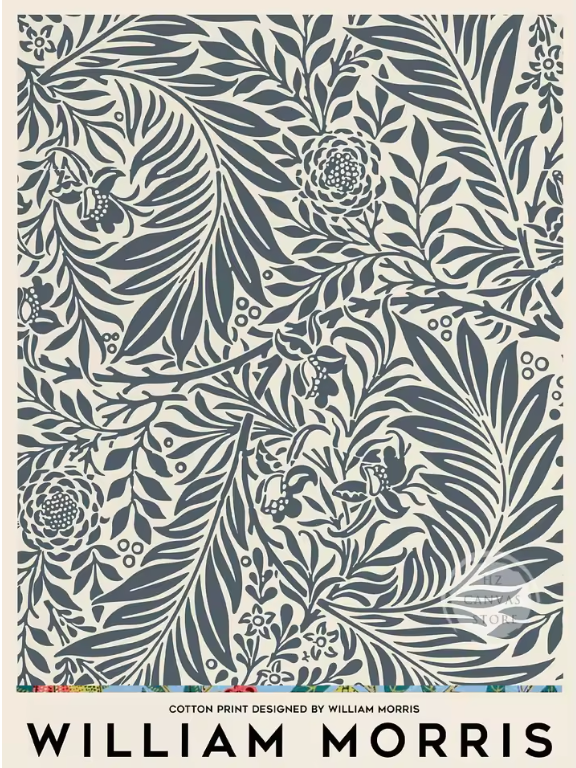 HERITAGE Canvastavla Blomstermotiv Gråa blad