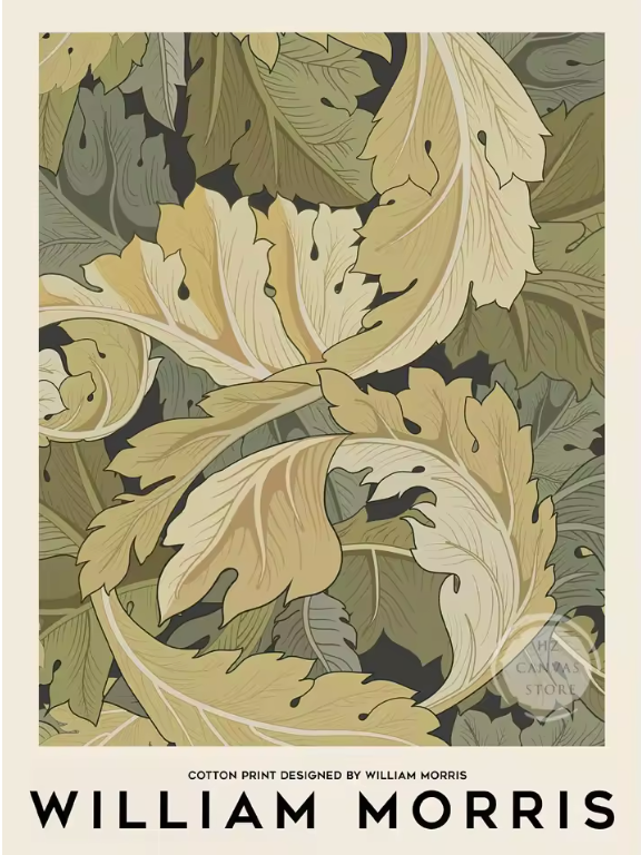 HERITAGE Canvastavla Blomstermotiv Blad