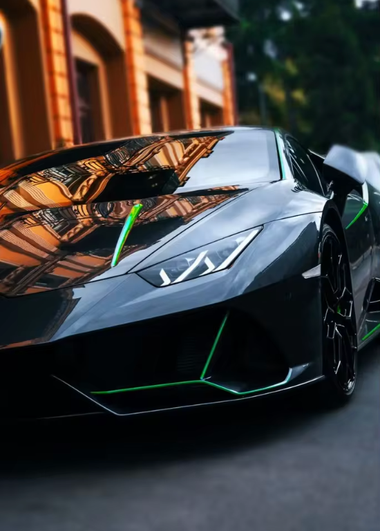 SPORT Canvastavla Bilmotiv Svart Lamborghini Huracan