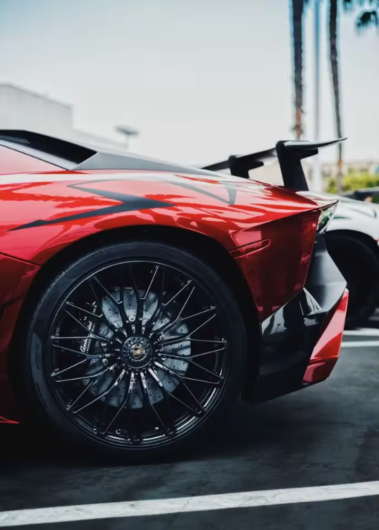 SPORT Canvastavla Bilmotiv Röd Lamborghini Adventador SV