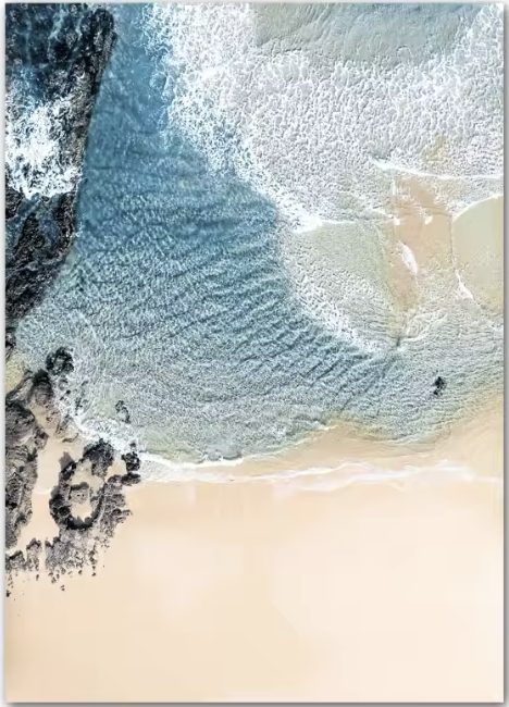 OCEANSIDE Canvastavla Havsmotiv Strand med vågor